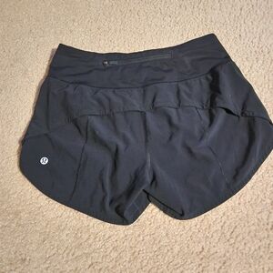 Black lululemon running shorts